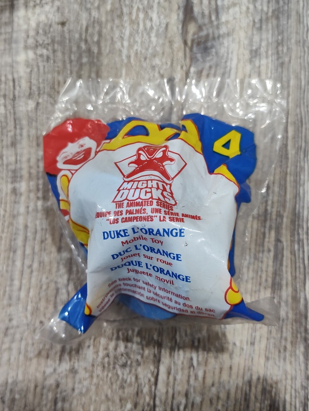 McDonalds Duke L'Orange # 4 Mighty Ducks Animated Series Happy Meal 1996 VTG NIP